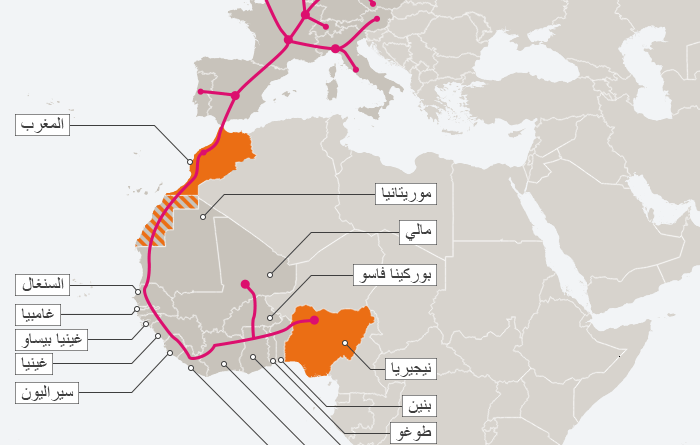 نيجيريا و المغرب يجددان التعهد بمد أنبوب الغاز