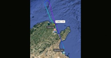 الخطوط التونسية - TUNISAIR هبوط الاضطراري