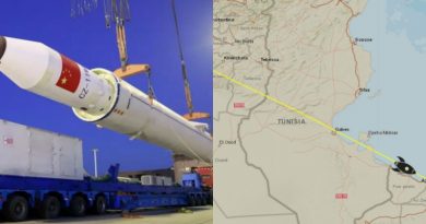 الصاروخ الصيني التائه يمر بأمان فوق الأراضي التونسية